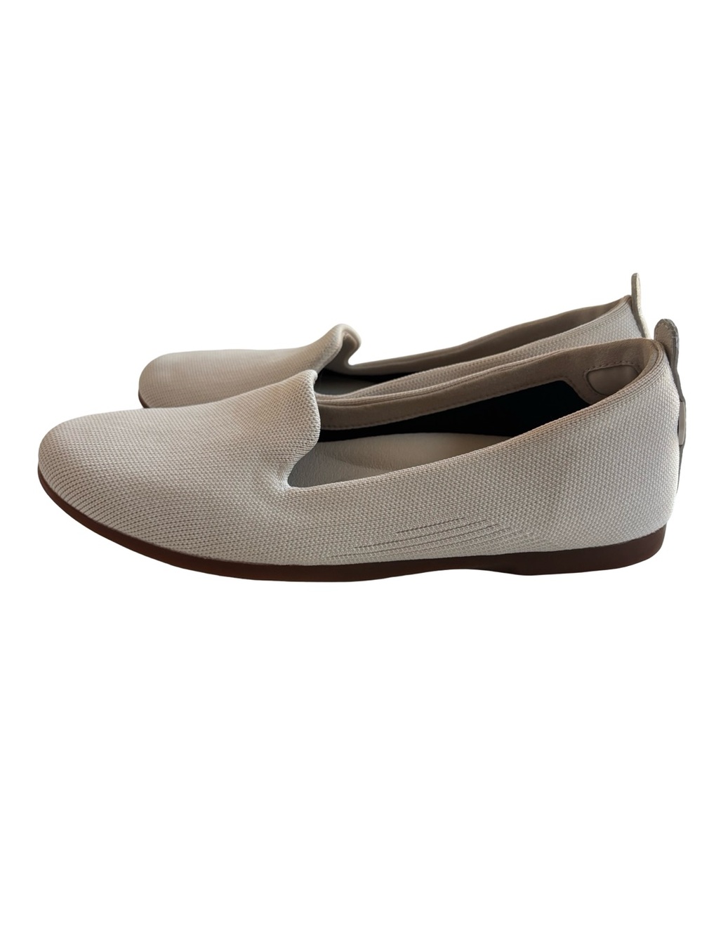 Vessi Market Flats Women's Neutral Off White Knit Slip-On Flats 7.5